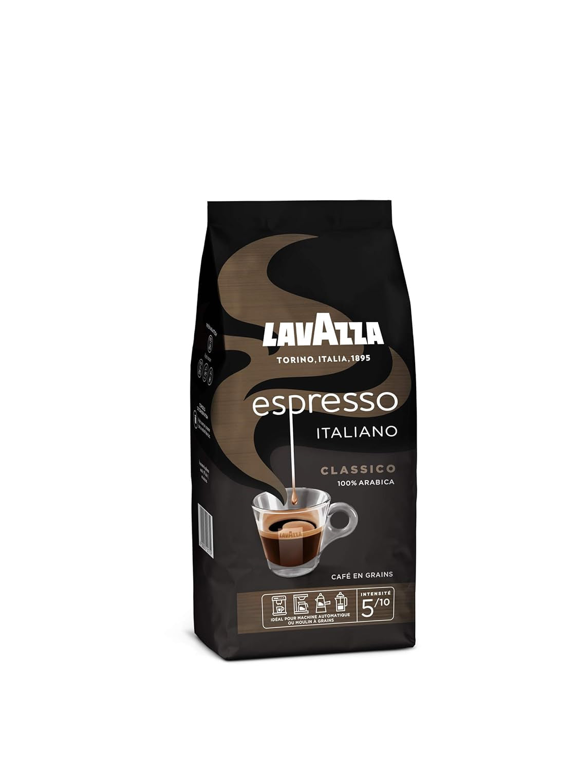 Kawa ziarnista Lavazza Espresso Italiano, 100% Arabica Espresso, zbilansowana i aromatyczna, opakowanie 500g