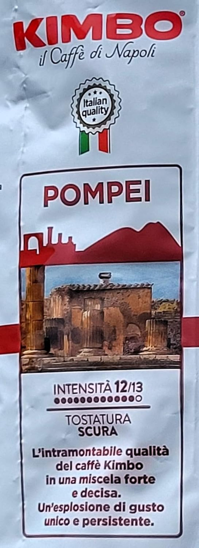 Kawa ziarnista Pompei w całości, intensywnie palona, ​​worek 1 kg