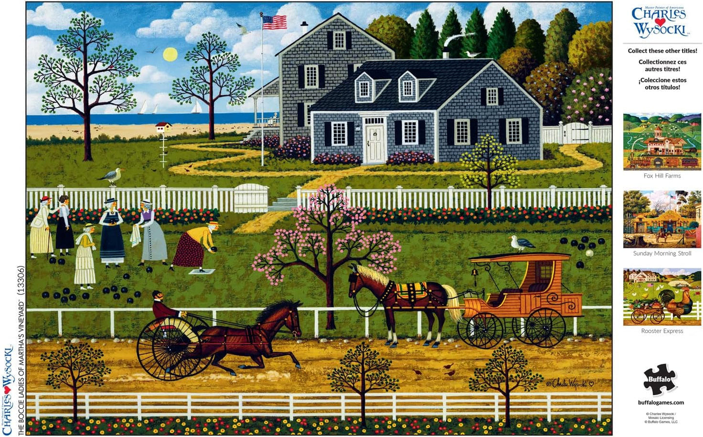 Buffalo Games - Charles Wysocki - Bocce panie z winnicy Marthas - układanka 1000 elementów Puzzle Naty Shop