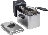 Frytkownica Tristar ze stali nierdzewnej - pojemność 2 litry, funkcja zimnej strefy i regulowany termostat do 190°C, FR-6919, srebrny AGD Naty Shop