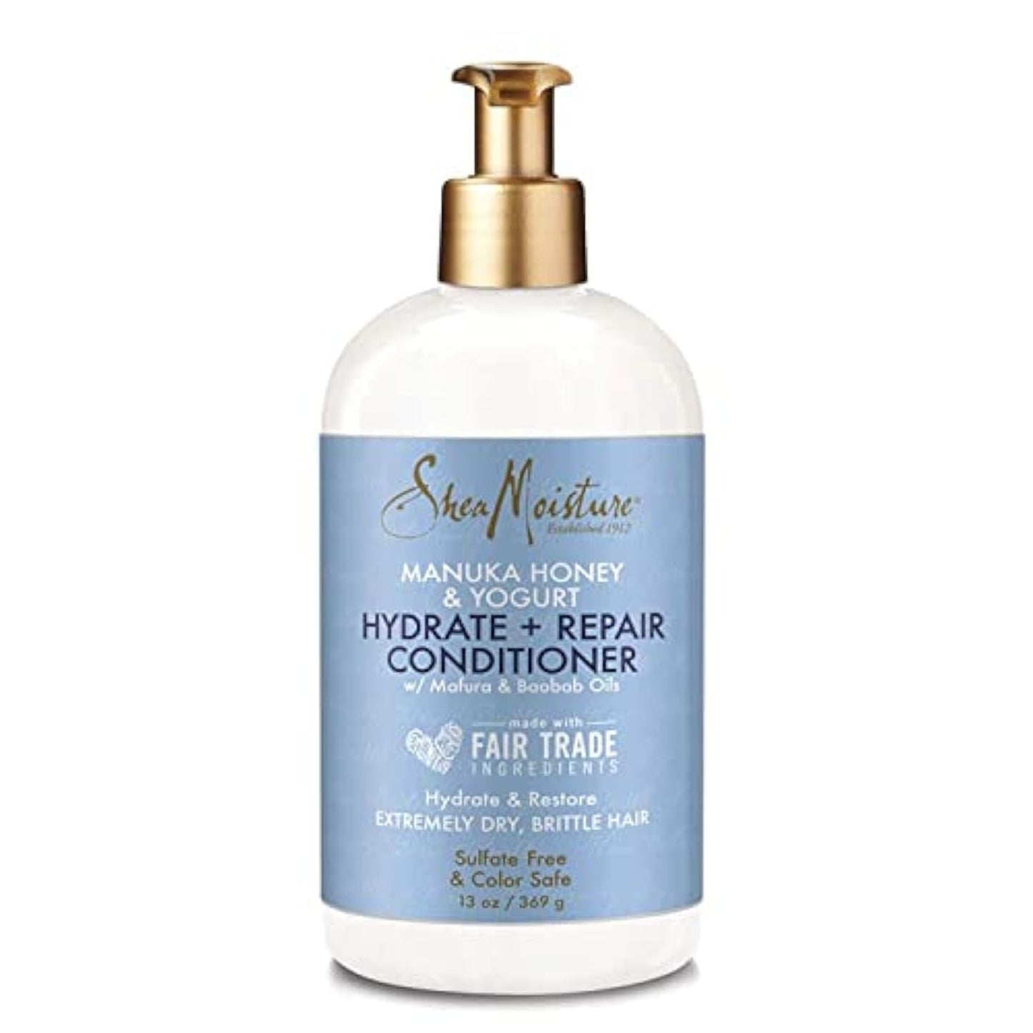 Sheamoisture Hydrate & Repair, odżywka do włosów ekstremalnie suchych i łamliwych, miód manuka i jogurt Sheamoisture pielęgnacja włosów 369 gramów