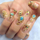 JMEOWIO Nagelsticker Herz Mond Stern 9 Blatt Nail Art Naklejka Selbstklebend Nagelaufkleber Bunt Dekoration Nageldesign Zubehör