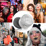 Tymczasowa koloryzacja włosów, stylizacja odcienia włosów dla kobiet mężczyzn, naturalna pomada do włosów, wosk do farbowania włosów na imprezę, cosplay i Halloween, 4,23 uncji (srebrnoszary) farba do włosów Naty Shop
