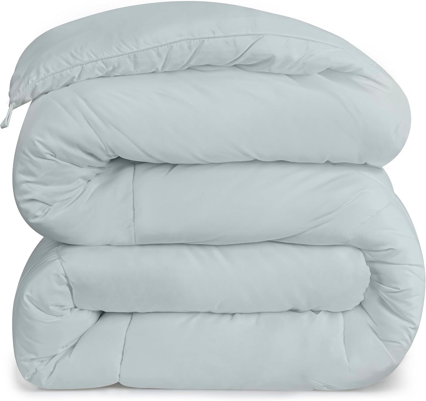 Pościel Utopia All Season Kołdra 250 g/m² Pluszowe wypełnienie z włókna silikonowego Podwójne łóżko szyte w pudełku (łóżko podwójne XL jasnoszare) Naty Shop Kołdry i kołdry