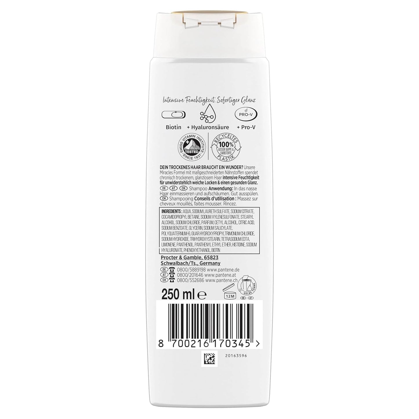 Pantene Pro-V Hydra Glow Nawilżający szampon z biotyną do włosów suchych i zniszczonych Pantene Prysznic i Kąpiel