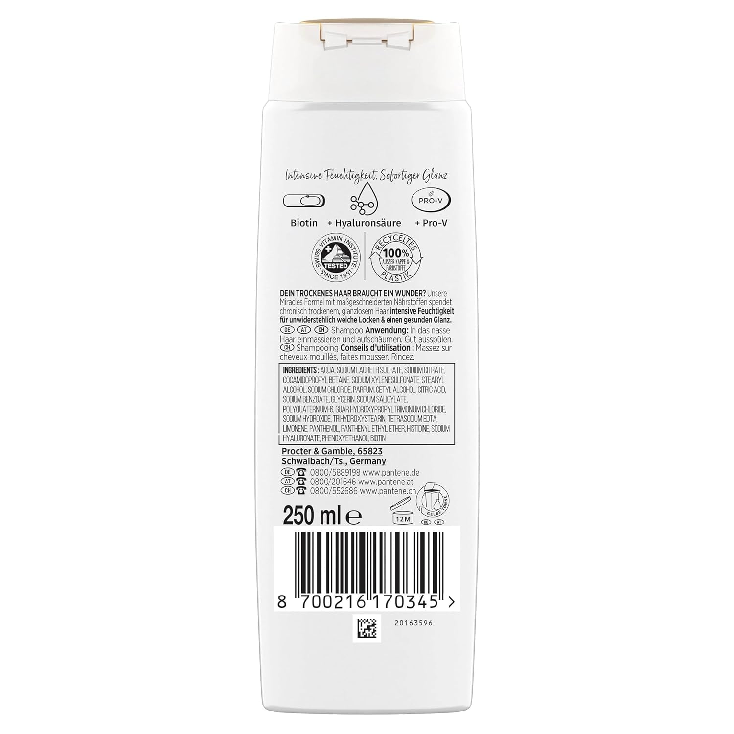 Pantene Pro-V Hydra Glow Nawilżający szampon z biotyną do włosów suchych i zniszczonych Pantene Prysznic i Kąpiel