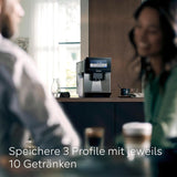 Automatyczny ekspres do kawy Siemens EQ900 TQ903D03, sterowanie z aplikacji, intuicyjny wyświetlacz dotykowy, tryb baristy, AromaBoost, redukcja szumów, młynek Premium, automatyczne czyszczenie parą, 1500 W, stal nierdzewna