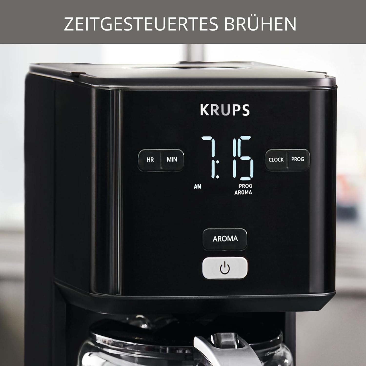 Ekspres do kawy Krups Smart'n Light z timerem, na 1,25 litra kawy filtrowanej, funkcja utrzymywania ciepła, automatyczne wyłączanie, czarny, KM600810