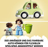LEGO 10986 DUPLO At Home On Wheels, zabawkowy samochód z dużymi klockami, figurkami i samochodzikiem dla chłopców i dziewcząt od 2 lat, rozwija umiejętności motoryczne Zestawy do budowania Besuche den LEGO-Store