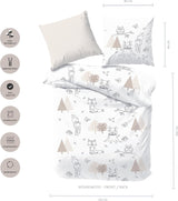 Pościel dziecięca, lis, sowa i zwierzęta leśne, 100% bawełna Pościel - dziecięca Naty Shop