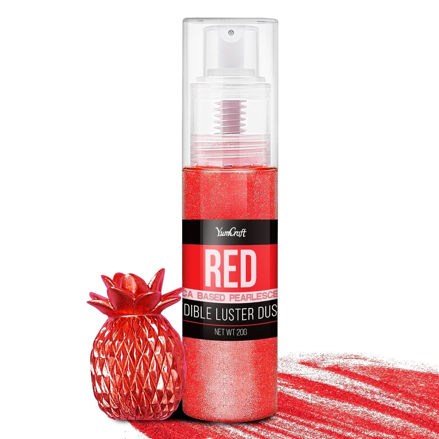 Jadalny spray brokatowy, 20 gramów Naty Shop Red