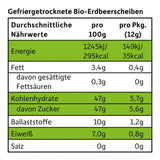 FRECHE FREUNDE Organiczne chipsy truskawkowe, liofilizowane chipsy owocowe, naturalne suszone owoce w plasterkach bez dodatku cukru, wegańskie, bez laktozy, bezglutenowe, opakowanie 12 sztuk (12 x 12g)