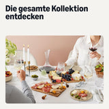 Zestaw naczyń obiadowych z kamionki glazurowanej Amazon Basics, 18 sztuk, 6 kompletnych zestawów, można myć w zmywarce, kość słoniowa