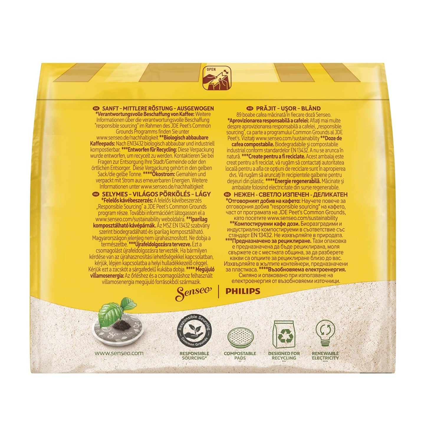 Podkładki Senseo Guten Morgen XL, 5 x 10 Getränke, 50 kapsułek Kaffeepad