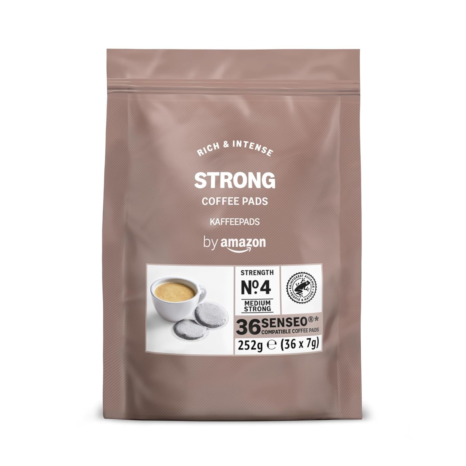 autor: Amazon Starke Pads, geeignet für Senseo-Maschinen, 36 Stück (1 Packung mit 36 ​​​​Stück) – Rainforest Alliance-zertifiziert
