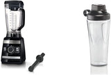 Bosch Mikser stojący Vitaboost MMBH6P6BDE, 6-Klingen-Edelstahlmesser, 2,5 l Tritan-Mixbehälter, Stopfer, 6 Automatikprogramme, Rezeptbuch, Bpa-Frei, Einfache Reinigung, 45.000 U/Min, 1600 W, Schwarz Kucatarie Naty Shop Bundle Mit Flasche 6 Automatikprogramme Deutsches Rezeptbuch