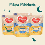 Kaszka mleczna Milupa Gentle Start - Płatki dla niemowląt bez glutenu, bez oleju palmowego - Bez konserwantów i barwników - Od 5 miesiąca - 4 x 400 g