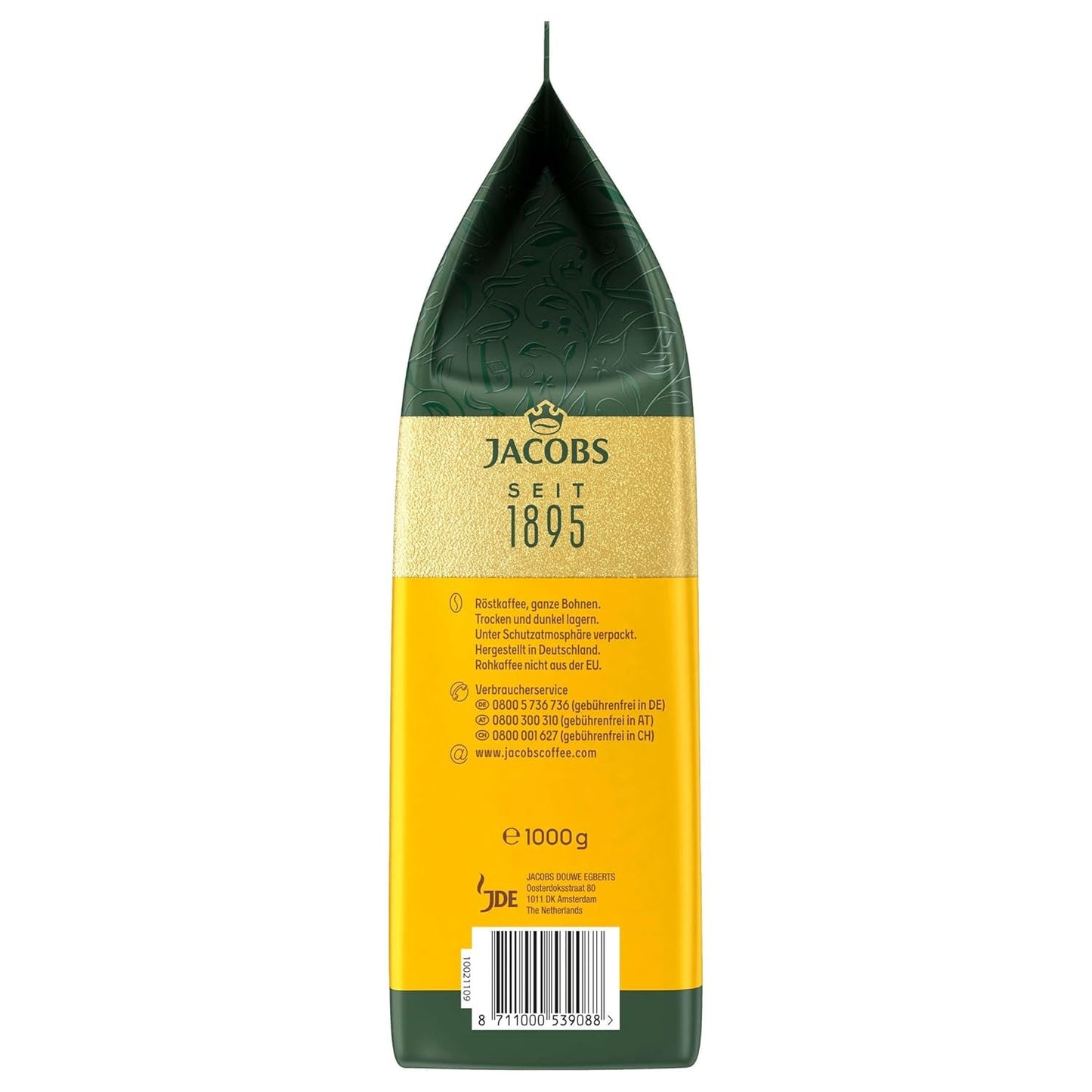 Jacobs Expert Roast Cafe Crema Gold, Kawa w całych ziarnach (4 x 1 kg)