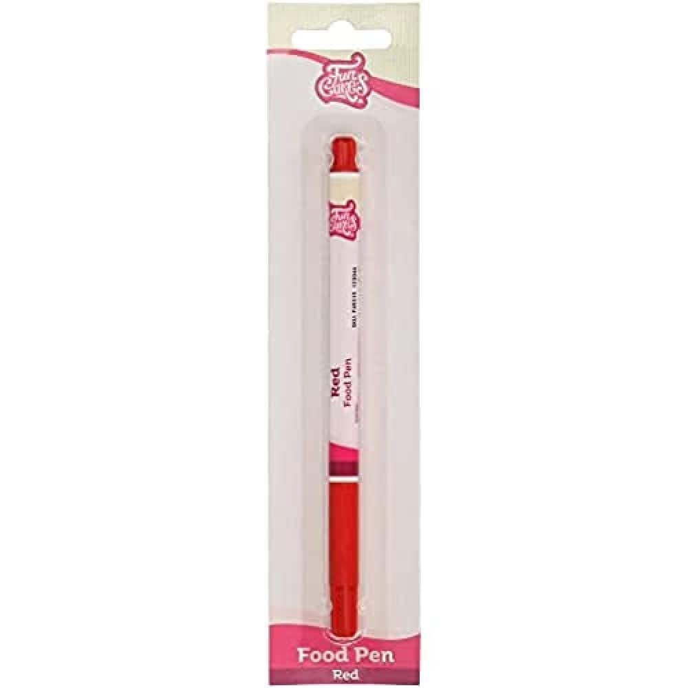 Funcakes Red Food Coloring Pens: Jadalne pisaki do ciastek, ciast, kremówek i nie tylko, idealne do personalizacji, z certyfikatem Halal