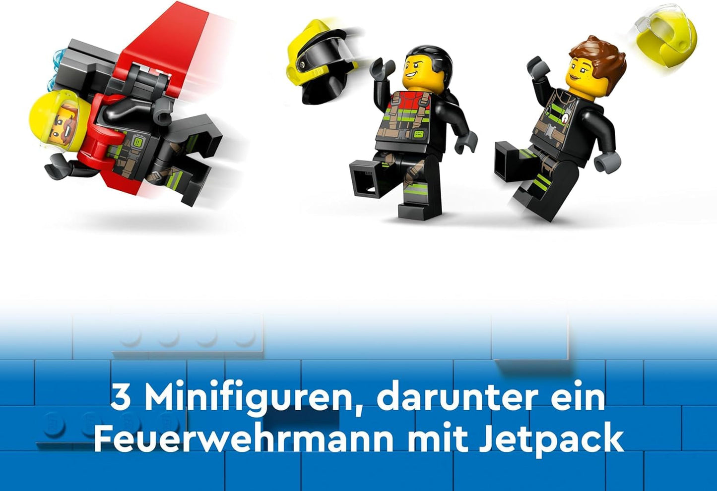LEGO City Samolot strażacki, zabawkowy samolot strażacki dla dzieci, zestaw konstrukcyjny z 3 figurkami strażaków i dekoracją przeciwpożarową, doskonały pomysł na prezent dla chłopców i dziewcząt od 6 lat 60413 Zestawy do budowania Besuche den LEGO-Store