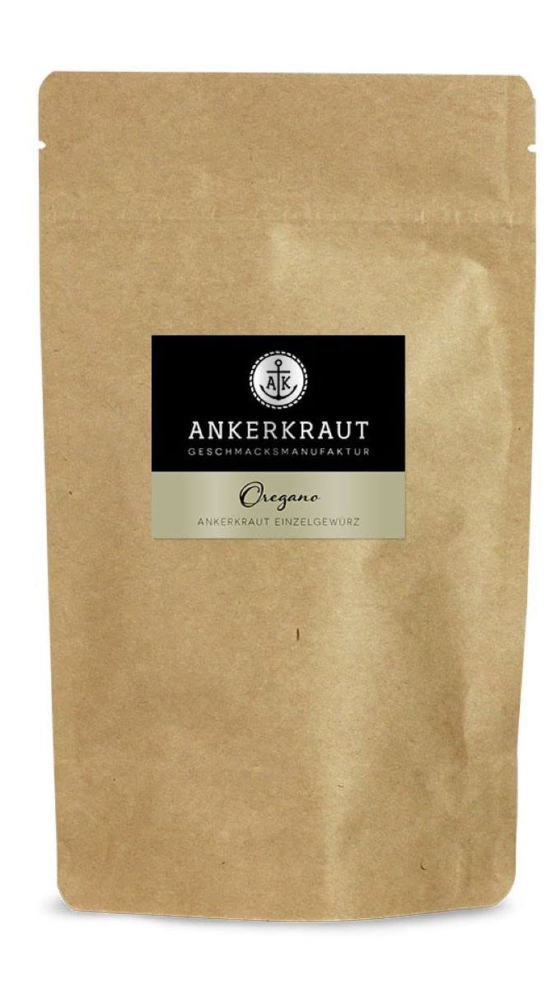 Ankerkraut Oregano Gewürz, suszony gerebelt, idealny do pizzy Zupa pomidorowa i rybna, Kräuter zum Würzen, śródziemnomorska Küche für zu Hause, Lecker Kochen, 20g w Korkenglas