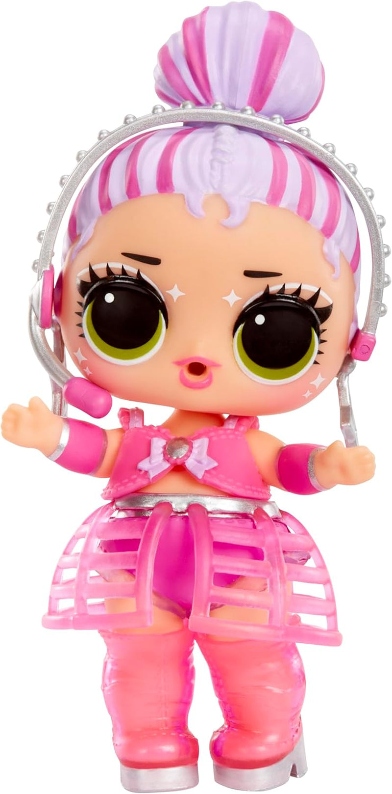 L.O.L. Niespodzianka! Neon Pop Stars Tots - 1 lalka z czarną magią światła-niespodzianką, folia na ślepo, 7 lalek kolekcjonerskich, każda z neonowymi naklejkami i akcesoriami, prezent dla dzieci 4+ Lalki Naty Shop