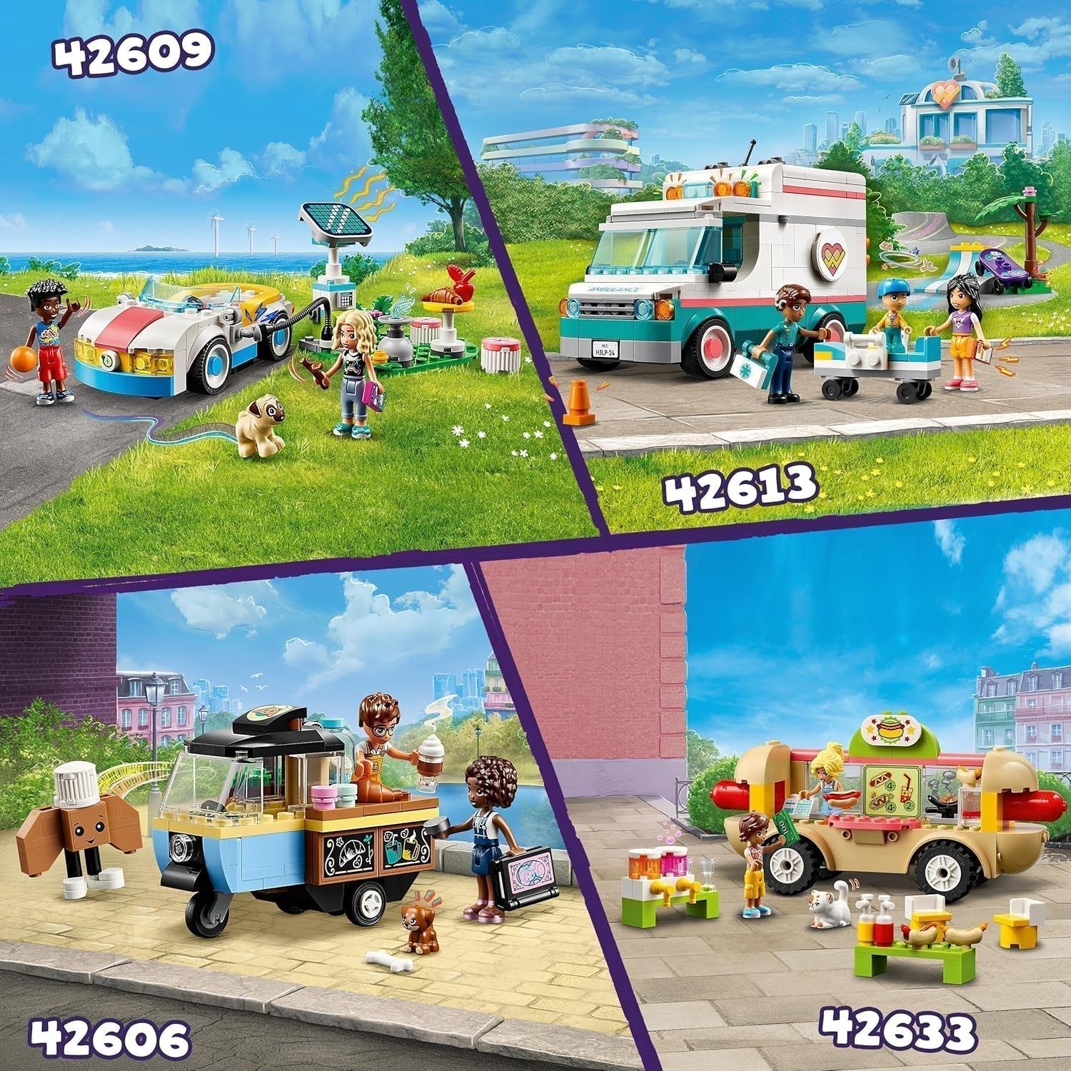 LEGO Friends Mała zabawka do pieczenia na kółkach dla dzieci, prezent dla dziewcząt i chłopców w wieku 6 lat, zabawka edukacyjna z psami Aliyą, Julesem i Airą 42606 Zestawy do budowania Beuche den LEGO-Store