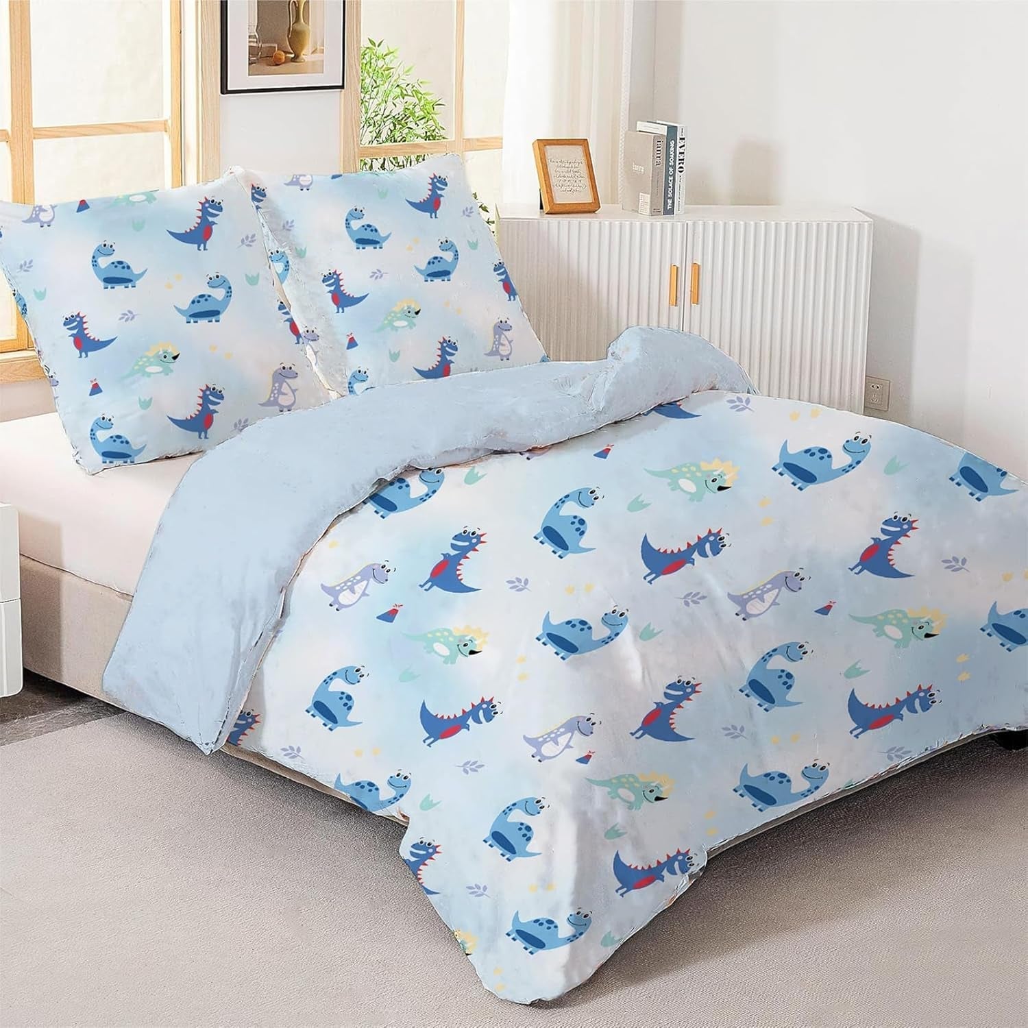 Pościel dla chłopców, różne modele Pościel - dziecięca Naty Shop Dinozaury 200X200 cm + 80X80 cm