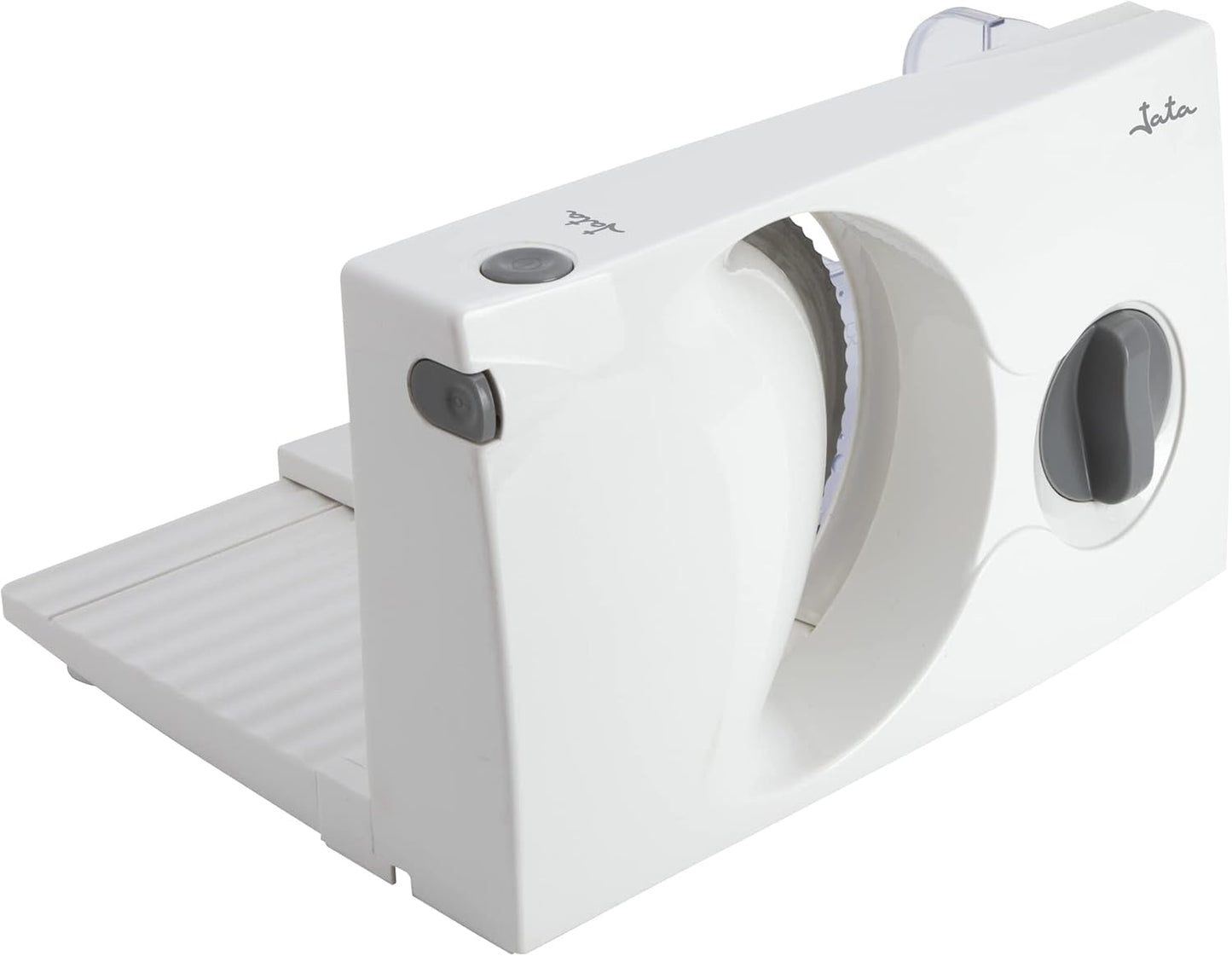 Kompaktowa krajalnica elektryczna JECF0300, wyjmowane ostrze ze stali nierdzewnej, średnica 170 mm, kontrola grubości od 0 do 15 mm, tarki i krajalnice o mocy 150 W. Domyślny tytuł sklepu Naty
