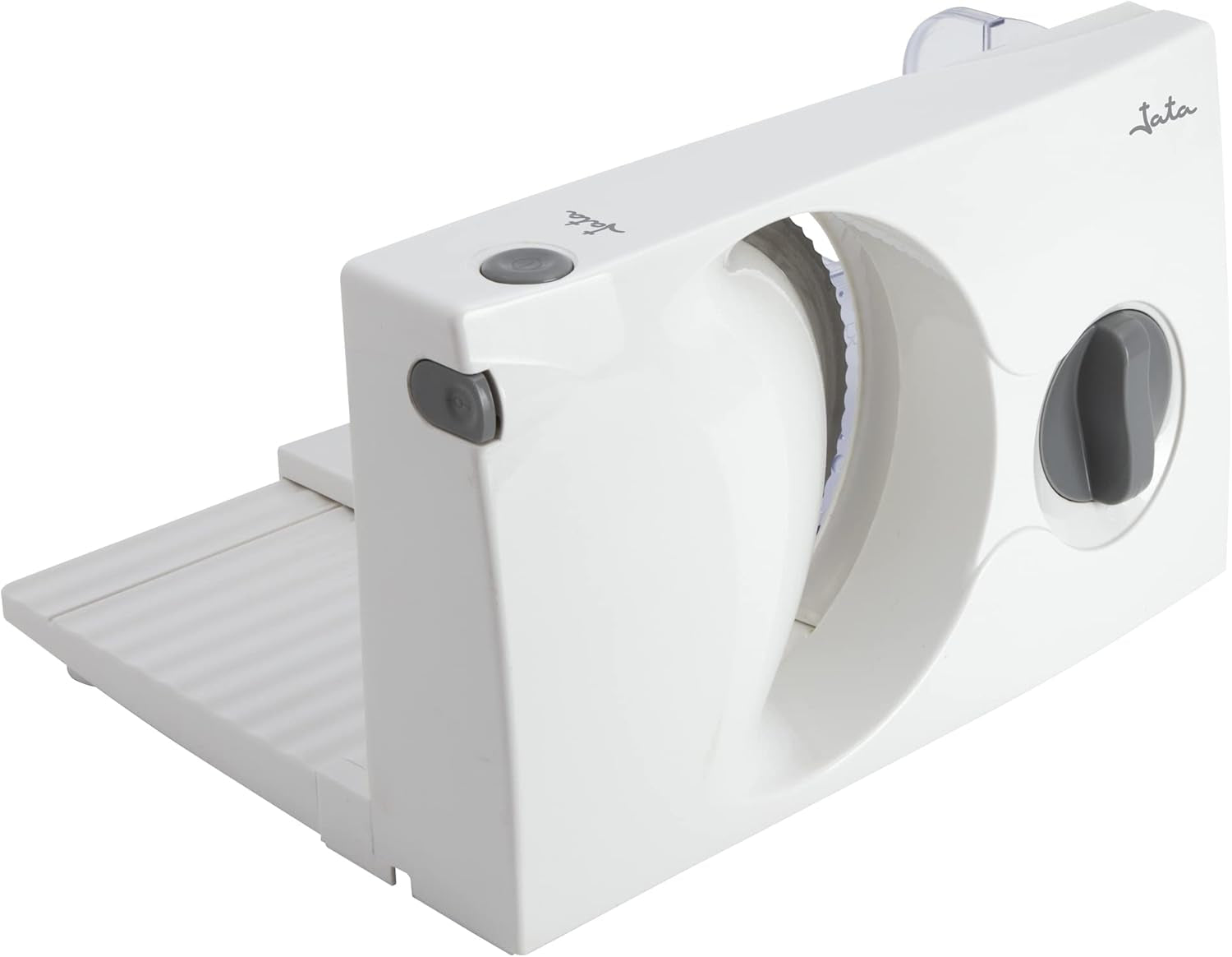 Kompaktowa krajalnica elektryczna JECF0300, wyjmowane ostrze ze stali nierdzewnej, średnica 170 mm, kontrola grubości od 0 do 15 mm, tarki i krajalnice o mocy 150 W. Domyślny tytuł sklepu Naty