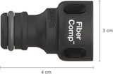 Złącze do kranu Fiskars, do kranów, Ø 21 mm (G 1/2"), FiberComp, rozmiar uniwersalny, 10 g, czarny/pomarańczowy, 1027053
