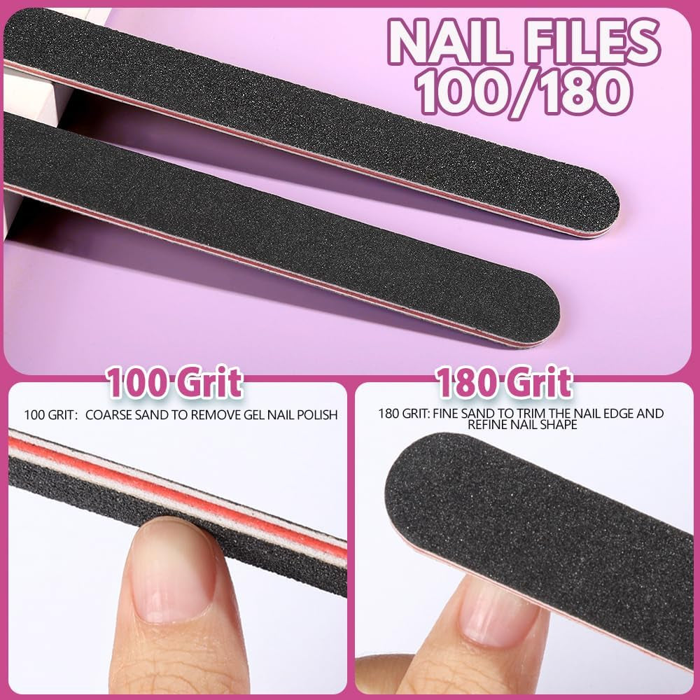 FANDAMEI 20 Stücke Buffer Für Nagel, Nagelfilen Für Gelnägel, Profi Nagelfeile 100/180, Polierfeile Fingernägel, Filen Für Gelnägel, Zestaw do manicure i pedicure