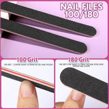 FANDAMEI 20 Stücke Buffer Für Nagel, Nagelfilen Für Gelnägel, Profi Nagelfeile 100/180, Polierfeile Fingernägel, Filen Für Gelnägel, Zestaw do manicure i pedicure