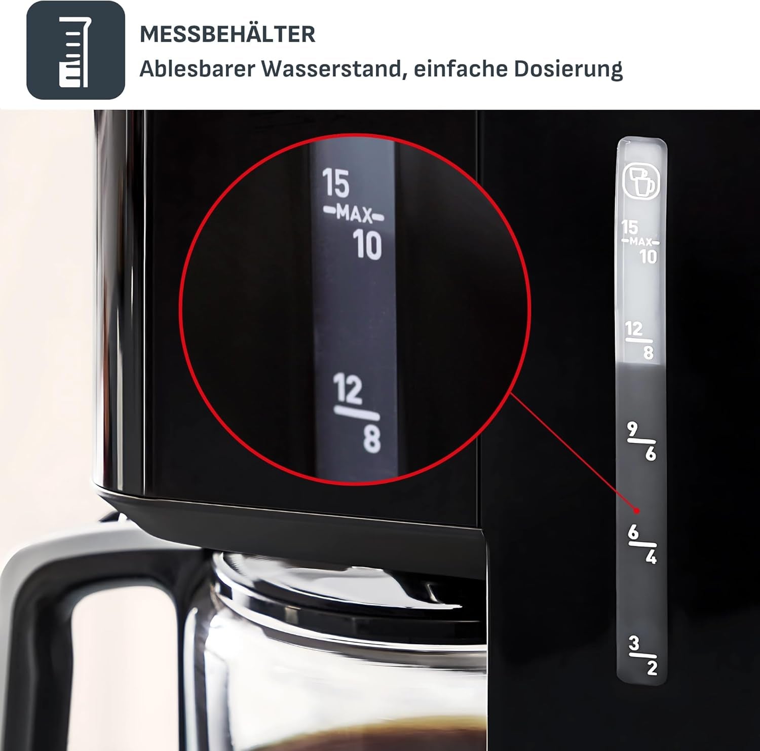 Ekspres do kawy Tefal Smart'n Light z timerem, ekspres do kawy z programowalnym filtrem 1,25 l, funkcja aromatu zapewniająca intensywny aromat, funkcja utrzymywania ciepła, zabezpieczenie przed kapaniem i łatwe czyszczenie, czarny