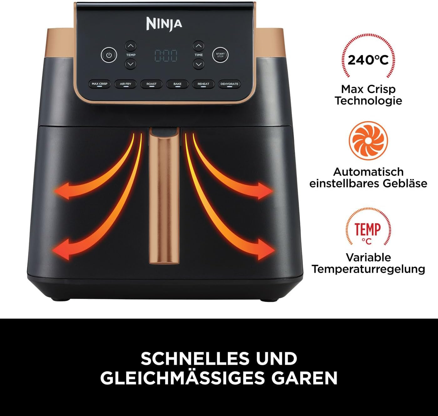 Frytownica powietrzna Ninja MAX PRO AF180EUCP, 6,2 litra, bezolejowa Naty Shop Appliances