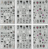 JMEOWIO Nagelsticker Halloween 6 Blatt Nail Art Naklejka Selbstklebend Nagelaufkleber Dekoration Nageldesign Zubehör