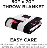 Pluszowy koc Juicy Couture Cabana, 127,7 x 178,8 cm, luksusowy pluszowy koc z mikrofibry zapewniający maksymalny komfort i przytulne ciepło Łóżka i koce Juicy Couture