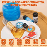 Essbarer Glitzer - 3 Torten Kuchen Deko Essbare, Metallic Lebensmittelfarbe Flüssiges, Jadalny brokat Für Muffin, Koktajl, Pianki - 10Ml Naty Shop