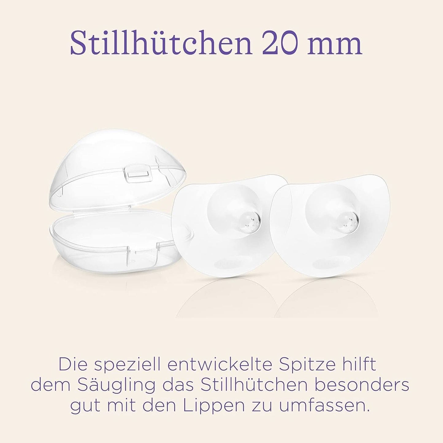 Lansinoh Stillhütchen 20 Mm (Größe 1), 2 Stück Inkl. Pudełko do przechowywania - Angenehmes Tragegefühl - Trotz Anlegeschwierigkeiten Weiter Stillen Akcesoria Żywność i karmienie piersią Bebe Naty Shop