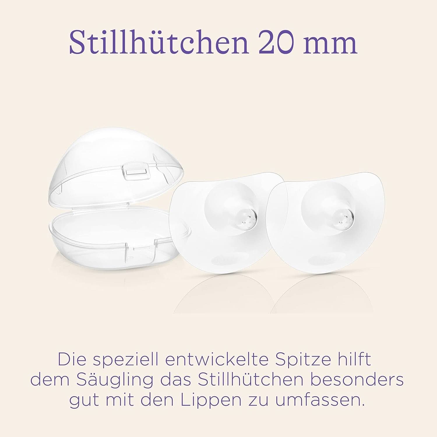 Lansinoh Stillhütchen 20 Mm (Größe 1), 2 Stück Inkl. Pudełko do przechowywania - Angenehmes Tragegefühl - Trotz Anlegeschwierigkeiten Weiter Stillen Akcesoria Żywność i karmienie piersią Bebe Naty Shop