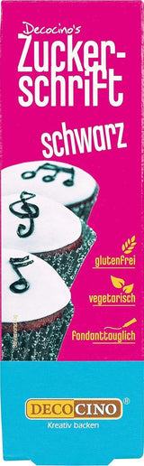 Napis Decocino Red Sugar - Napis do barwienia żywności - Praktyczna tuba do etykietowania kremówki i lukru - Ozdoby do pieczenia ciast, ciast i babeczek! (zestaw 2 szt.)