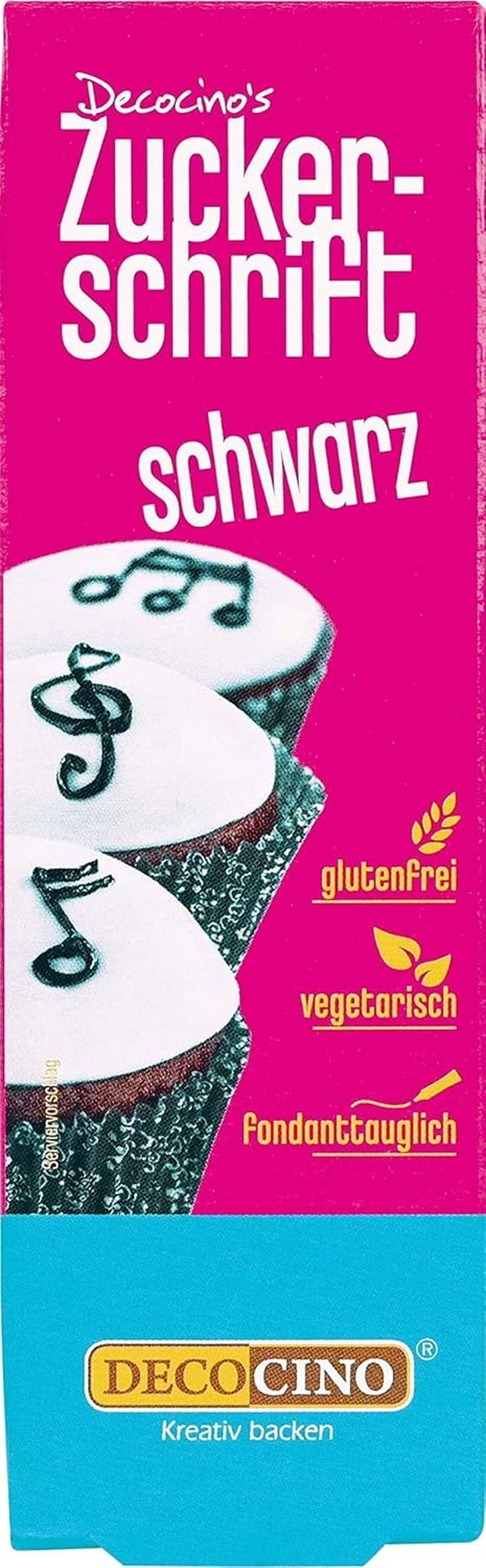 Napis Decocino Red Sugar - Napis do barwienia żywności - Praktyczna tuba do etykietowania kremówki i lukru - Ozdoby do pieczenia ciast, ciast i babeczek! (zestaw 2 szt.)