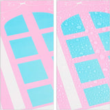 Półka modułowa Relaxdays do pokoju dziecięcego, wzór zamku księżniczki, plastik, szafka DIY z drzwiami, HL: 128 x 110 x 37 cm, różowy