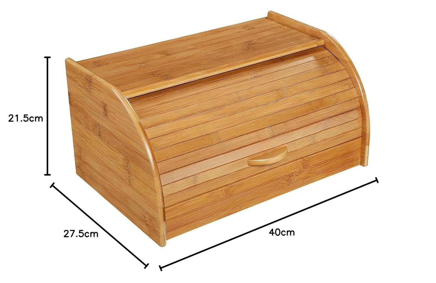 54118 Kosz na chleb, bambus 40 x 26 x 20 cm, brązowy, 40,x 27,5 x x 21,5 cm Pudełka do przechowywania żywności Naty Shop
