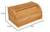 54118 Kosz na chleb, bambus 40 x 26 x 20 cm, brązowy, 40,x 27,5 x x 21,5 cm Pudełka do przechowywania żywności Naty Shop