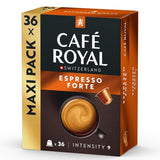 Café Royal Espresso Forte – kapsułki kawy kompatybilne z Nespresso®, 100% Arabica, pełne, średnio palone, intensywność 9/12, 36 kapsułek