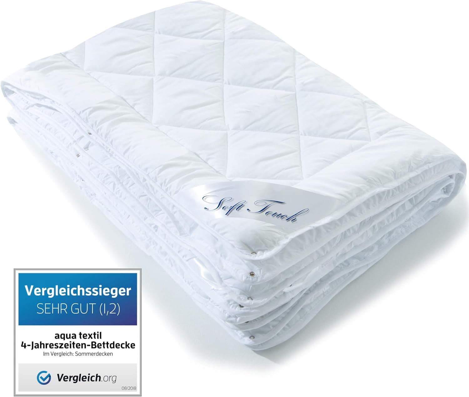 Aqua-Textil Kołdra 4-sezonowa 135X200Cm Koce splecione Zima 800G Lato 600G Klimatyzacja Oeko-Tex Kołdry i kołdry Naty Shop 135 X 200 Cm Mikrofibra 4 pory roku