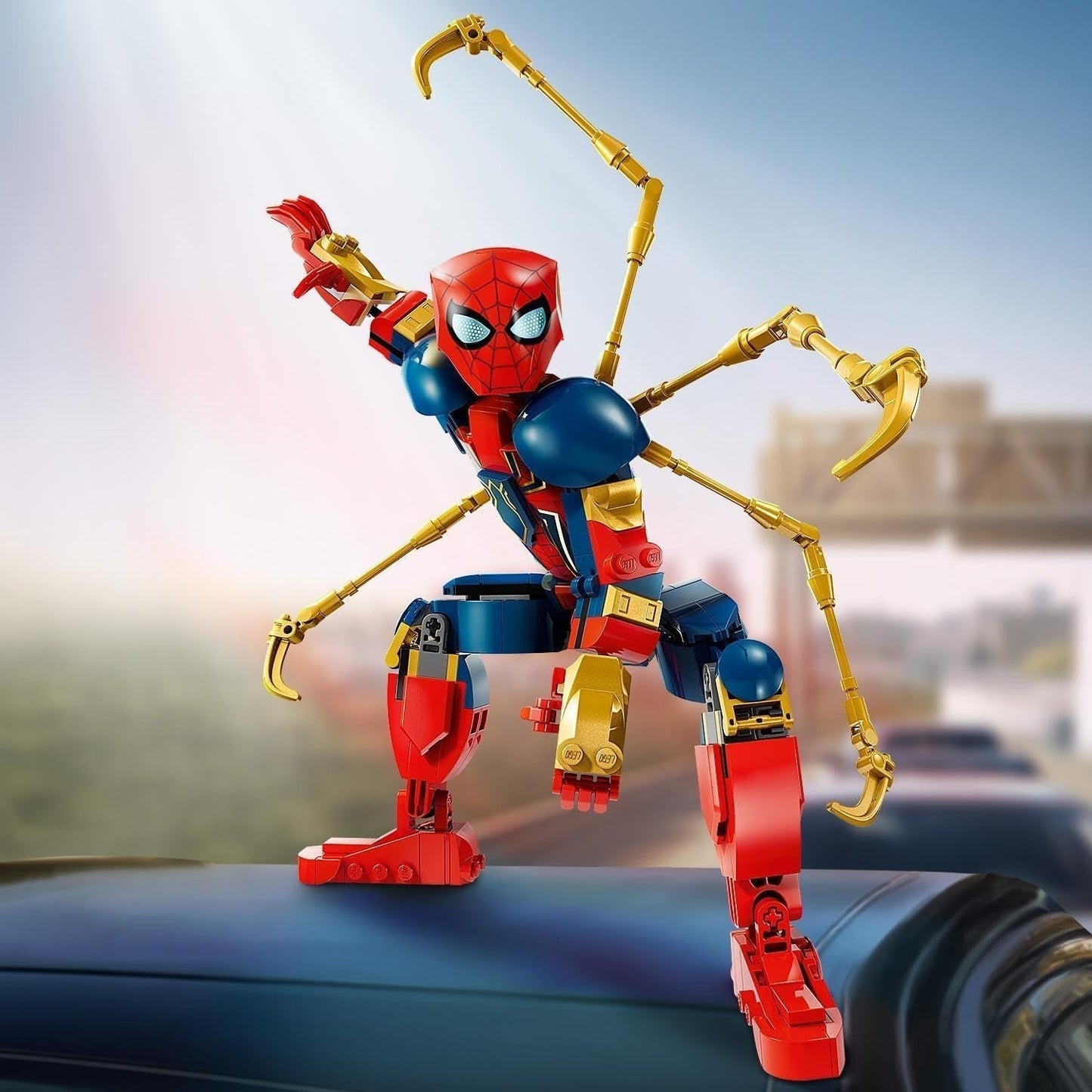 Klocki LEGO Marvel Iron Spider-Man Zabawka akcji superbohatera dla dzieci w wieku powyżej 8 lat Chłopcy i dziewczęta Zestaw zbroi Model do zbudowania Avengers Pomysł na prezent dla fanów filmów Marvela 76298 Zestawy do budowania Szukaj w sklepie LEGO