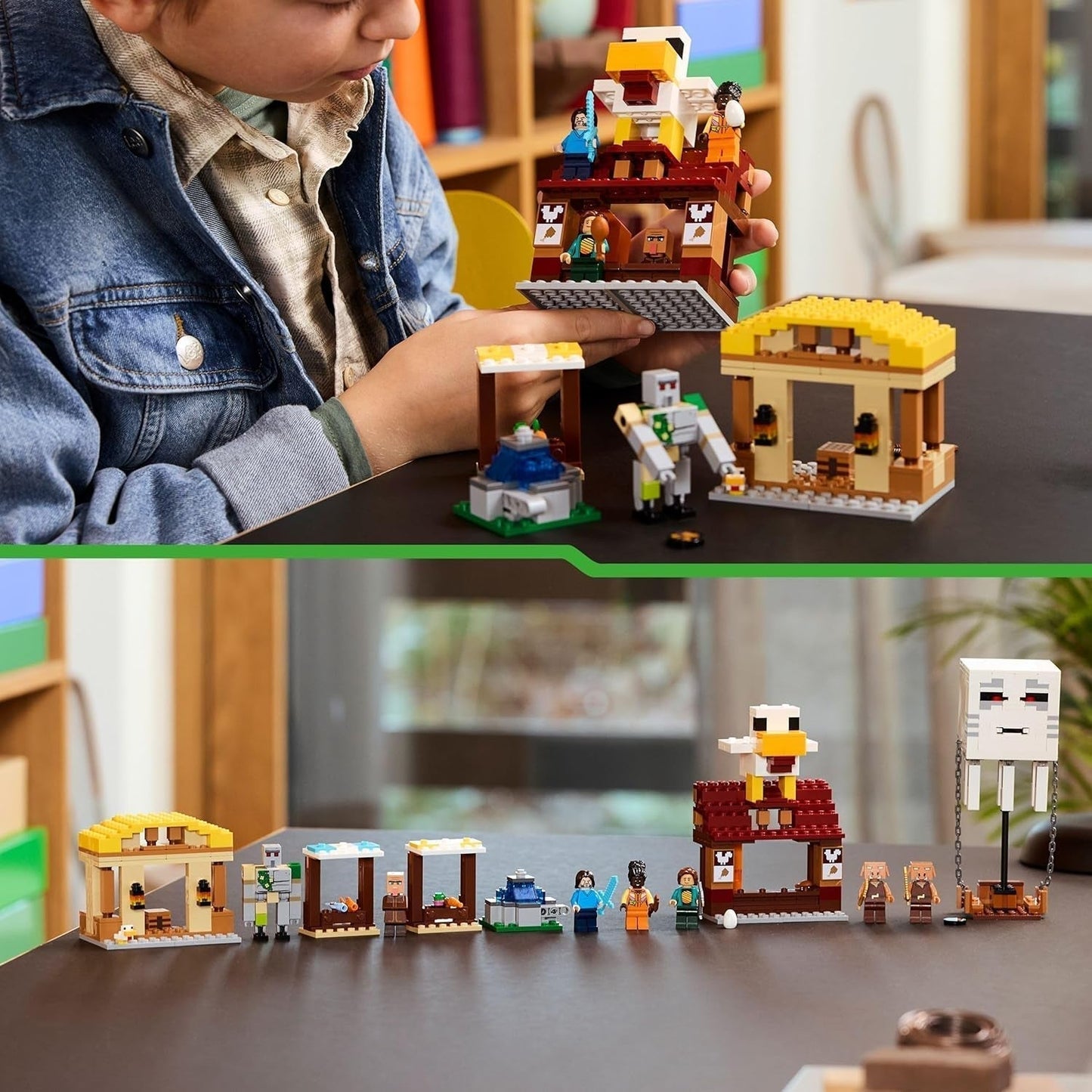 LEGO Minecraft Atak balonem duchów — zabawka dla graczy dla dzieci — gra wideo do budowania z domem, kurczakiem i golemem — gadżety filmowe dla chłopców w wieku od 10 lat — 21273 Zestawy do budowania Szukaj w sklepie LEGO