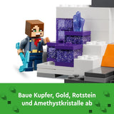 LEGO Minecraft Kopalnia Badlands Gra wideo Zestaw zabawek górniczych dla chłopców i dziewcząt w wieku od 8 lat Zabawne klocki budowlane Zestaw przygodowy Prezent urodzinowy 21263 Zestawy do budowania Besuche den LEGO-Store